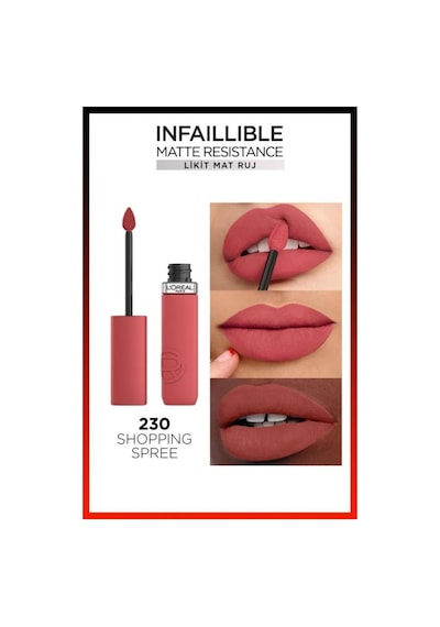 L'Oréal Paris Infaillible Matte Resistance Likit Mat Ruj 230 Shopping Spree