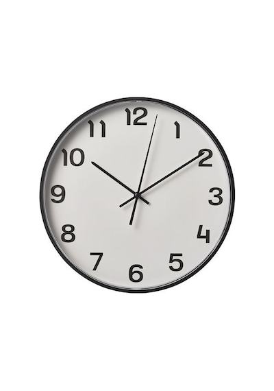 Ikea Pluttıs Duvar Saati 28 Cm Siyah - Beyaz