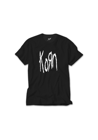 Korn Logo Siyah Tişört Siyah