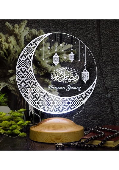 Sevgi Lambası Hilal & Kandil Tasarımlı Ramazan Dekoratif Led Lamba