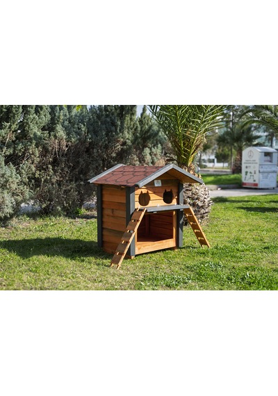 2 Yuvalı Kedi Evi Mamalıklı