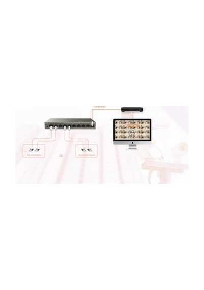 TENDA TEF1110P-8-63W 10PORT 10/100 SWITCH