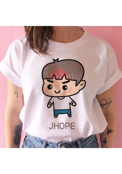 Noıssey Kırmızı Etiket Gala Bangtan Boys T Shirt Kadın Kore Tarzı Kpop Tshirt Mod26 17601 Beyaz