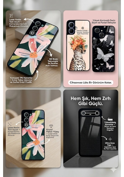 Apple Uyumlu iPhone 13 Leopar Tasarımlı Glossy Telefon Kılıfı Çok Renkli