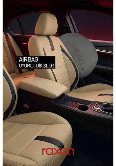 Fiat Egea Hatchback Neptune Series 2+1 Uyumlu Tay Tüyü Oto Koltuk Kılıfı - Premium Şık Ve Konforlu Tasarım Krem