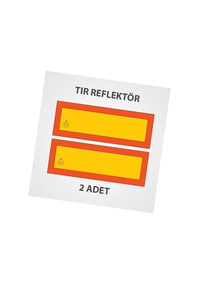 Tır Arka İşaret Reflektörü Metal Sac 2 Adet Set Kırmızı Sarı Reflektif Levha Evimdeyokyok