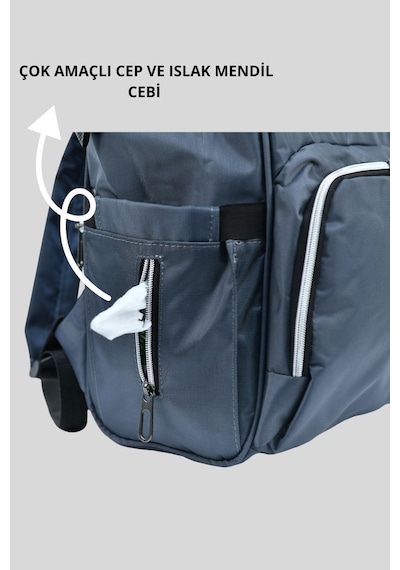 Galb Leather Bebek Bakım Çantaları Gri