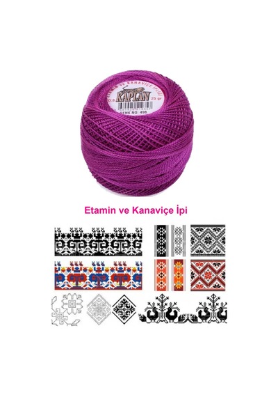 Kaplan Etamin Ve Kanaviçe İpi 8 No Kod/renk: 498 - Royaleks Çok Renkli