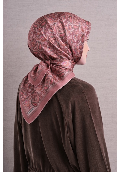 Armine İpek Eşarp 2027 Kış - 9609-51 Pembe Twill