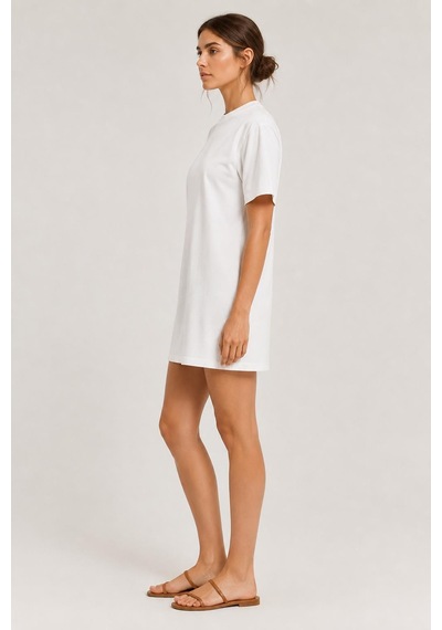 Alexandergardi Basic Oversize T-shirt Elbise Beyaz