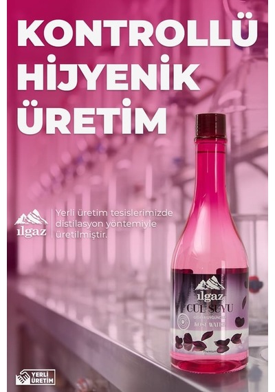 İlgaz Gıdaya Eklenebilir Ve İçilebilir Gül Suyu 400 Ml Gül Aromalı 24'li Paket