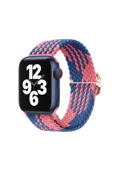 Apple Uyumlu  Watch 8 41 MM için Esnek Örgülü Kumaş Kordon Kayış - KY45-1