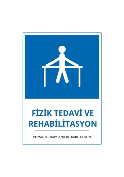 Hastane Fizik Ted. Ve Rehabilitasyon Pvc Isg Levha 21x30cm