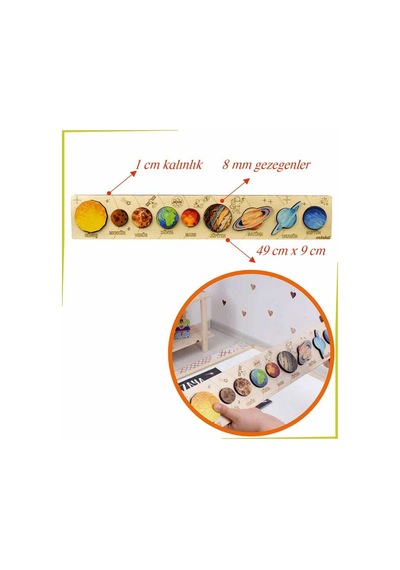 Ankebut 9 Parça Renkli Güneş Sistemi Puzzle 30008