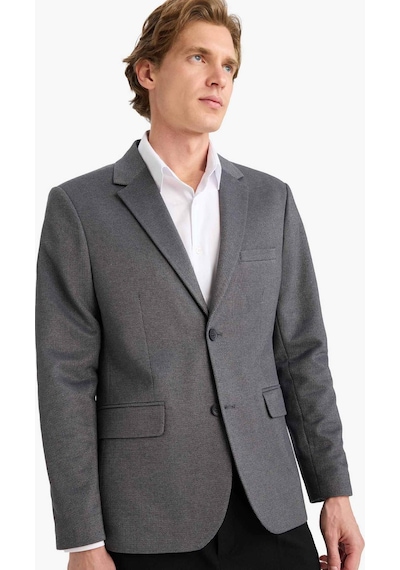 Defacto Slim Fit Dar Kesim Blazer Ceket F7690ax25auar198 Antrasit