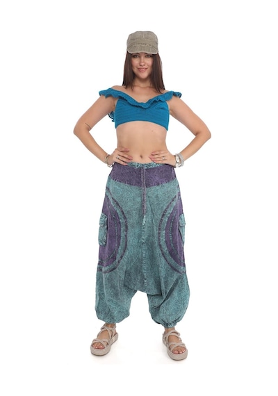 Bohem Stil Hint Otantik Yıkamalı Taşlanmış Patchwork Unisex Şalvar Pantolon-9188 Indigo İndigo Bohem Stil Hint Otantik Yıkamalı Taşlanmış Patchwork Unisex Şalvar Pantolon-9188 Indigo İndigo
