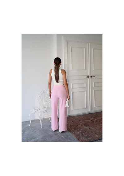 Paw Garage Kadın Loretta Beli Pileli Palazzo Pantolon S Lacivert Pwg13082519211
