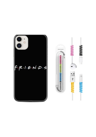 Apple Uyumlu iPhone 12 Mini Kılıf Kablo Koruyuculu Friends 1410