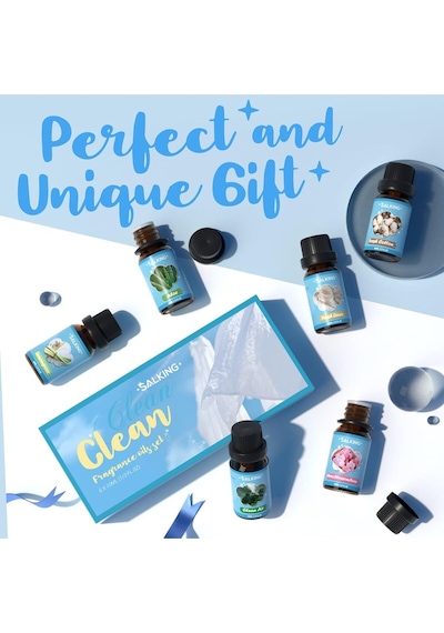 Salking Temiz Uçucu Yağ Seti, 6 X 10 Ml Aroma Terapi Koku Yağı, Doğal Ve Katkısız
