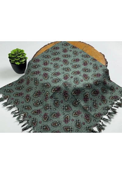 Beyce Cotton Sökme Boncuklu Desenli Tülbent 06440 Mint Yeşili