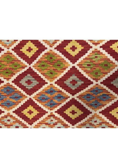 El Dokuma Afgan Kilim 100% Yün Kök Boya Harıka Desenlı Yeni Model Çok Renkli