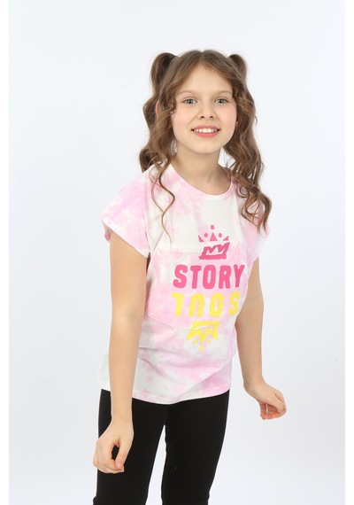 Toontoy Kids Toontoy Kız Çocuk Story Soul Baskılı Tişört Pembe