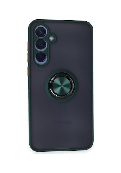 Samsung Galaxy Uyumlu A35 5g Kılıf Montreal Yüzüklü Silikon Kapak - Yeşil Bz8683140692902