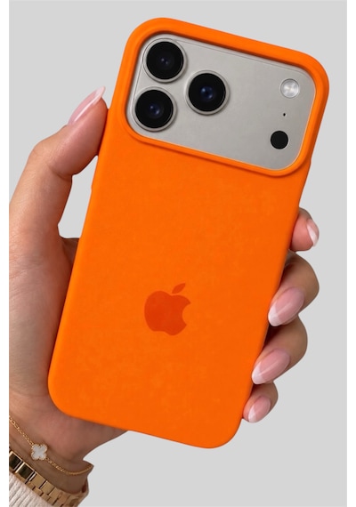 Iphone 17-18 Pro Max Uyumlu Kılıf Logolu Lansman Soft Yumuşak Içi Kadife Silikon Kapak