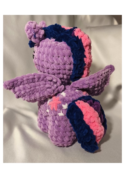 El Yapımı Tığ İşi My Little Pony Peluş Oyuncak Twilight Sparkle 02 - Çok Renkli