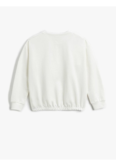 3SKG10057AK Koton Kız Çocuk Sweat EKRU Ekru