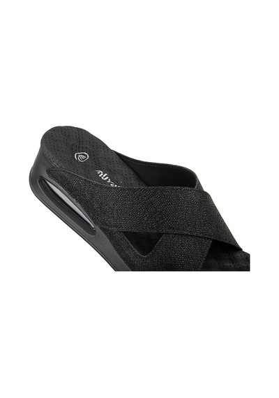 Muya Fly Anatomik Airmax Memory Foam Kadın Terlik Desenli Siyah Siyah