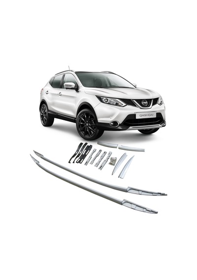 Nissan Qashqai Üst Port Bagaj Tavan Çıtası Oem Siyah- Alüminyum Siyah