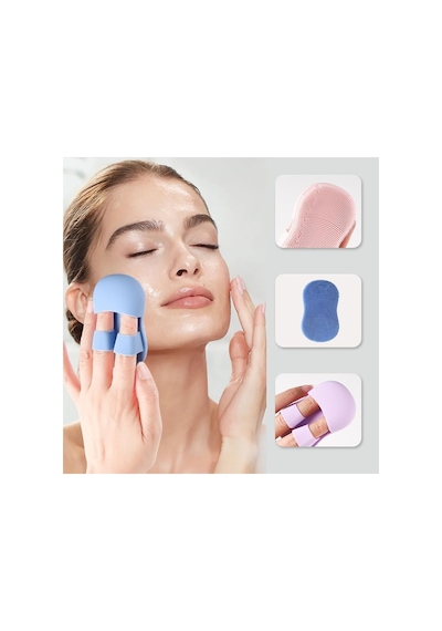 Silikon Cilt Yüz El Temizleme Ve Peeling Fırçası, Pembe