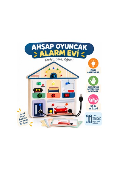 Arkhenx Ahşap Oyuncaklar Alarm Evi Adet Fiyatıdır Bzs1