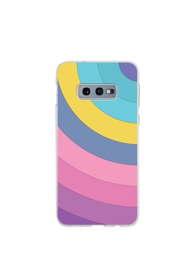 Samsung Galaxy Uyumlu S10e Kapak Renk Cümbüşü Tasarımlı Şeffaf Silikon Kılıf
