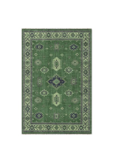 Dekoratif Halı Kaymaz Taban Leke Tutmaz Yıkanabilir Kilim Özel Ölçü Salon Halısı 3025-1 Çok Renkli