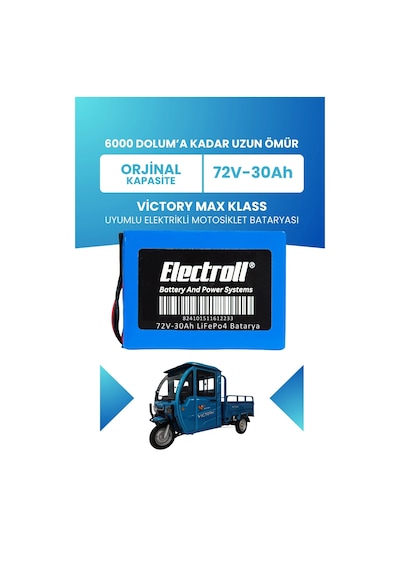Victory Max Klass Batarya Standart Kapasite Lifepo4 72v 30ah Elektrikli Motorsiklet Bataryası