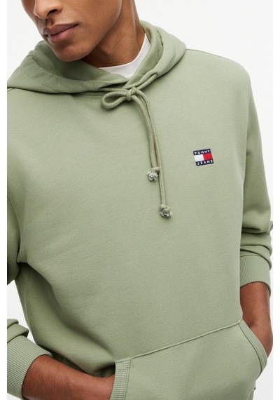 Tommy Hilfiger Tjm Regular Badge Erkek Yeşil Hoodie-16112