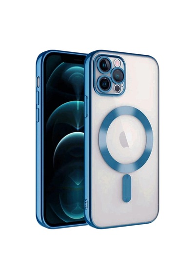 Apple Uyumlu   iPhone 13 Pro Kılıf Kross Magneticsafe Kapak - Sierra Blue