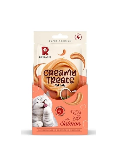 Royalpet Kediler İçin Somonlu Krema Ödül Maması 4x14gr