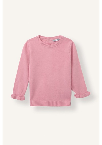 Defacto Oversize Bisiklet Yaka Düşük Omuzlu Basic Triko Kazak H8470a526aupn445 Pembe-pn445