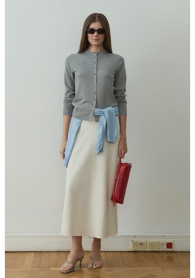 Suud Collection Gri Arya Triko Hırka