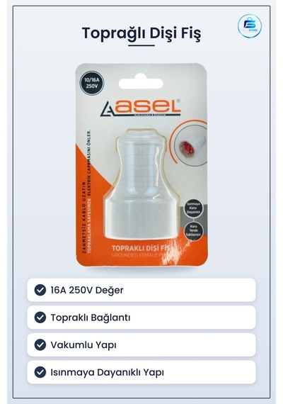 Vakumlu Topraklı Dişi Fiş /16a 250v Elektrik Bağlantı Fişi Kablo
