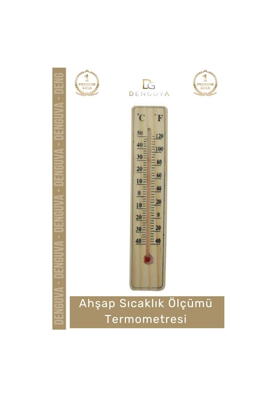 Termometre Doğal Ahşap Hassas Analog İç Mekan Duvar Tipi Kaliteli Sıcaklık Ölçümü Termometresi 15cm