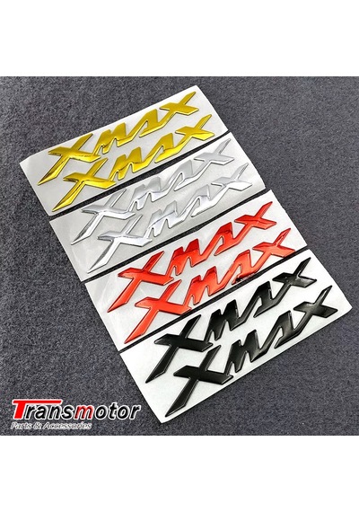 Xmax Metalik Damla Logo Amblem Seti Ithal Lli Gümüş