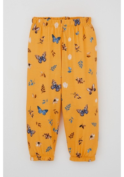 Bebeğiz Breeze Kız Bebek Pijama Takımı Bahar Temalı Kelebek Rüyası 9 Ay-3 Yaş, Sarı Sarı