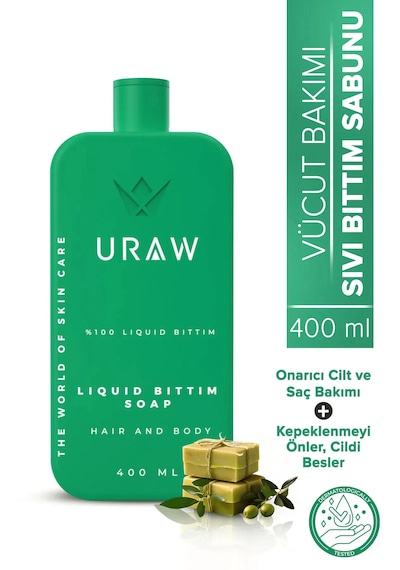 Uraw Saç Derisi Arındırıcı ve Kepek Karşıtı Sıvı Bıttım Sabunu 400 ML