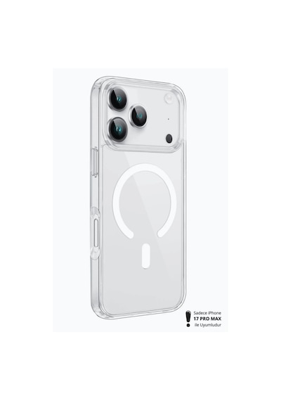 Apple Uyumlu iPhone 17 Pro Max  Animasyonlu Şeffaf Sert Mika Sararmaz Magsafe İnce Fit Kılıf Ultra