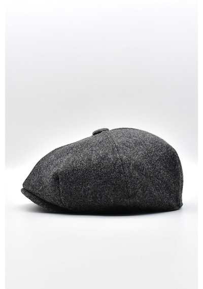 Külah Erkek Dökümlü Kışlık Newsie Kasket Premium Irish Flat Cap Şapka - Antrasit