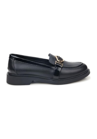 Pisagor Ps-029 Kadın Hakiki Deri Günlük Loafer Ayakkabı Sıyah